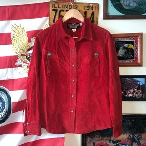 Harley Davidson Vintage Leather Jacket Size S